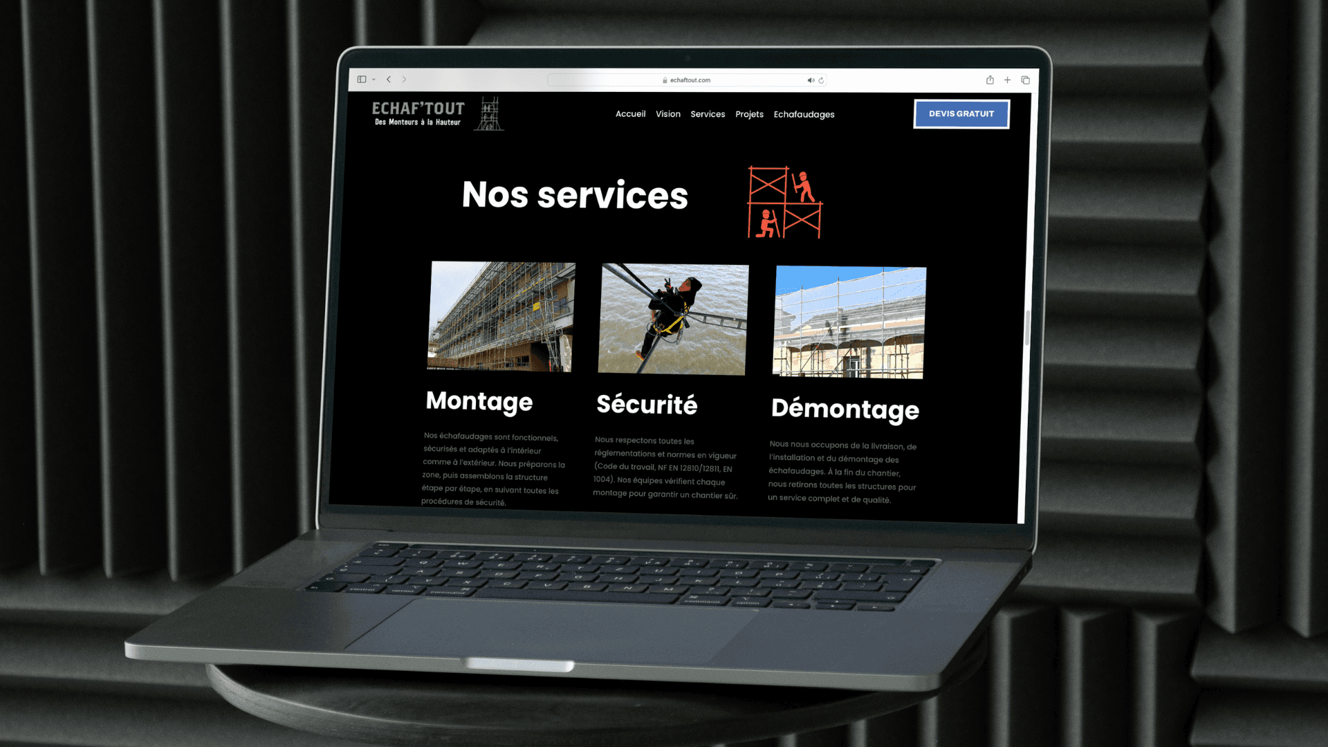 Aperçu du site Echaf'tout