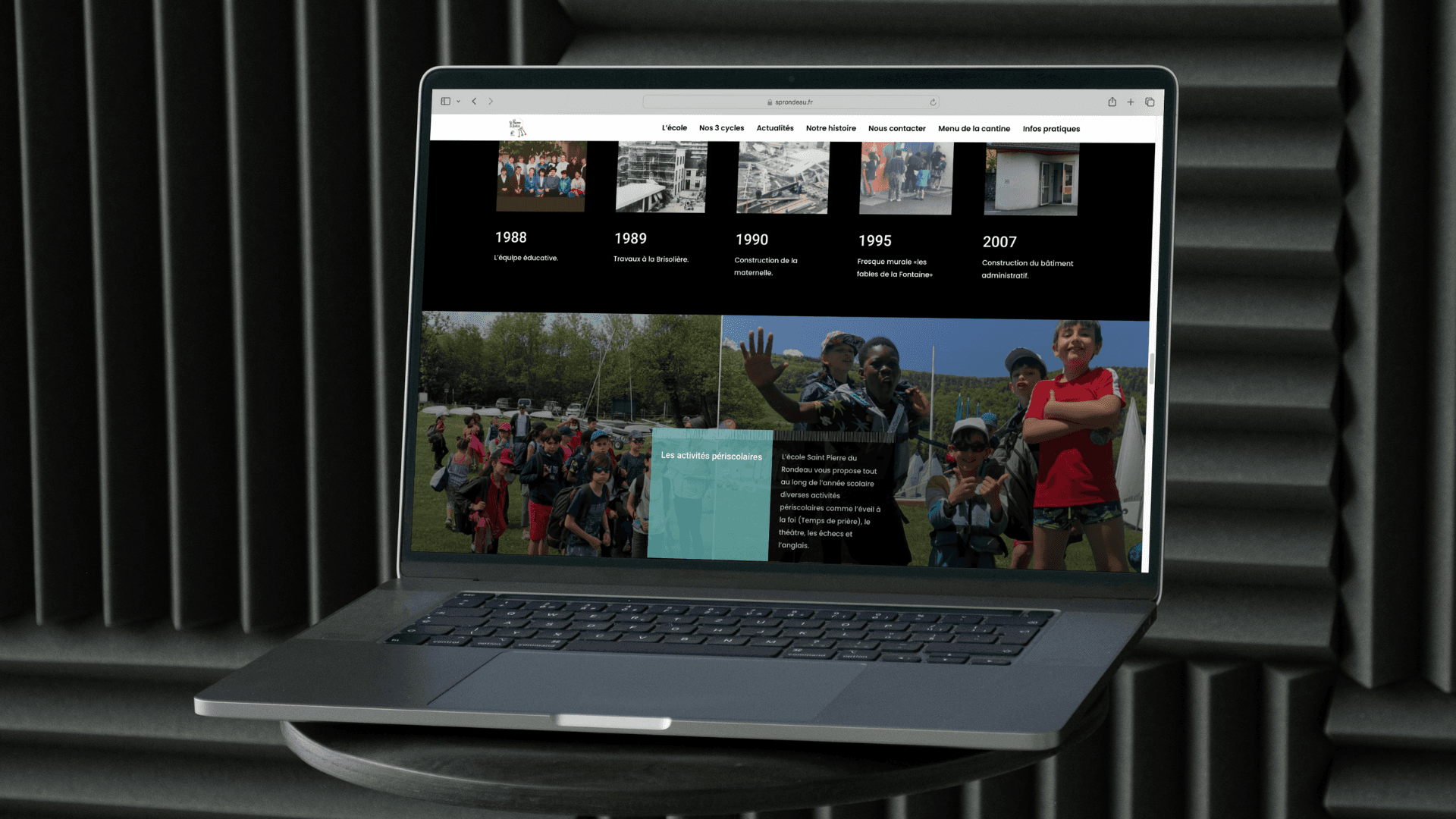 Aperçu du site de l'École Saint-Pierre du Rondeau